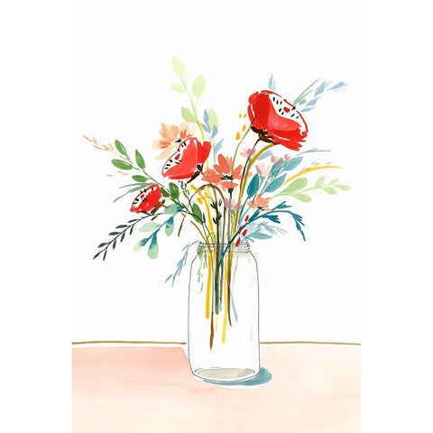Spring Clean II  Black Modern Wood Framed Art Print by Isabelle Z