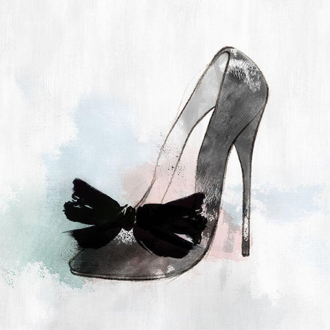 Black Heel I White Modern Wood Framed Art Print by Isabelle Z