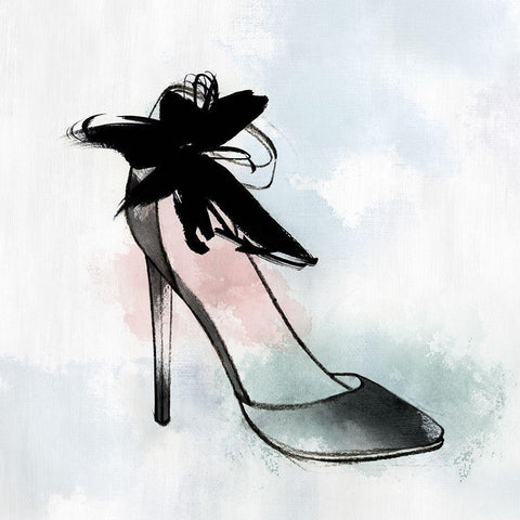 Black Heel II Black Modern Wood Framed Art Print with Double Matting by Isabelle Z