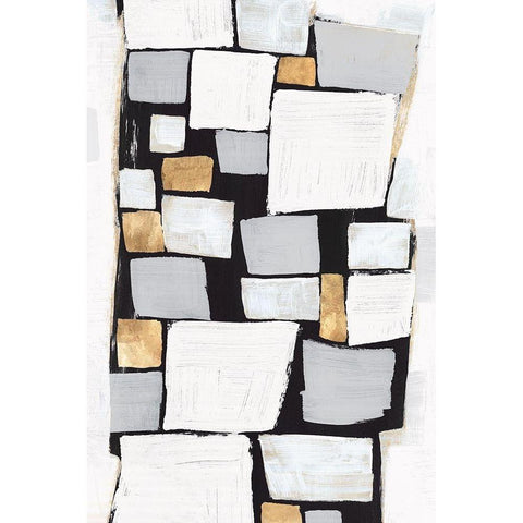 Stacks I  Black Modern Wood Framed Art Print with Double Matting by Isabelle Z