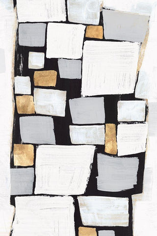 Stacks I  Black Ornate Wood Framed Art Print with Double Matting by Isabelle Z