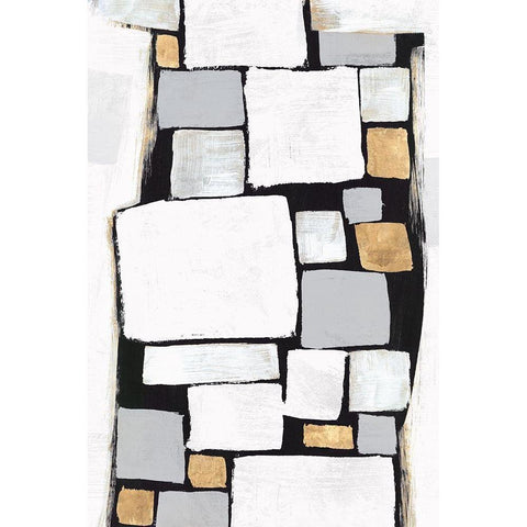 Stacks II  Black Modern Wood Framed Art Print by Isabelle Z