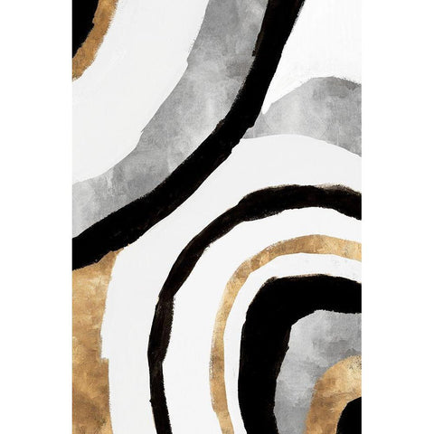 Nation I Black Modern Wood Framed Art Print with Double Matting by Isabelle Z