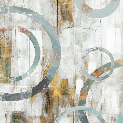 Swirls I Black Modern Wood Framed Art Print with Double Matting by Isabelle Z