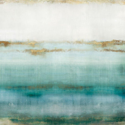 Cerulean Haze I  Black Modern Wood Framed Art Print by Isabelle Z