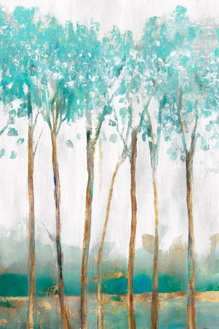 Movement  White Modern Wood Framed Art Print with Double Matting by Isabelle Z