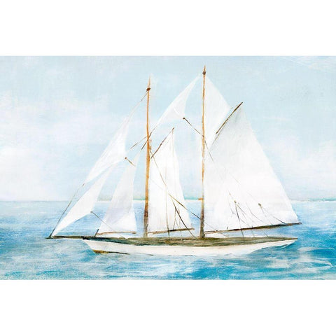 Set Sail II  Black Modern Wood Framed Art Print by Isabelle Z