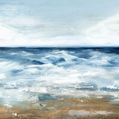 Blue Ocean II  Black Modern Wood Framed Art Print by Isabelle Z