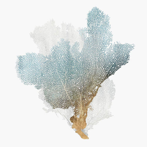 Delicate Coral III  White Modern Wood Framed Art Print with Double Matting by Isabelle Z