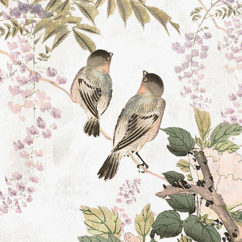 Woodland Birds II  Black Ornate Wood Framed Art Print with Double Matting by Isabelle Z