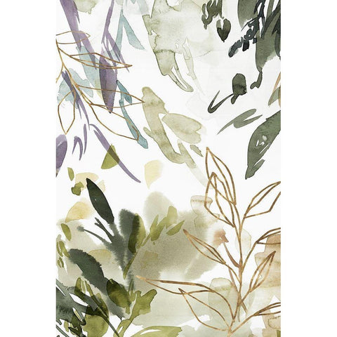 Flourishing Green I  Black Modern Wood Framed Art Print by Isabelle Z