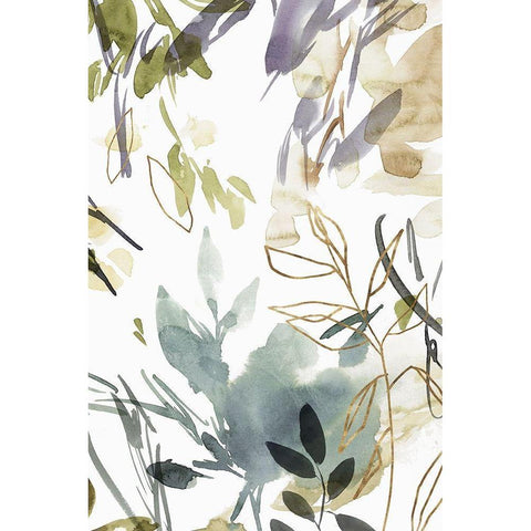 Flourishing Green II  Gold Ornate Wood Framed Art Print with Double Matting by Isabelle Z