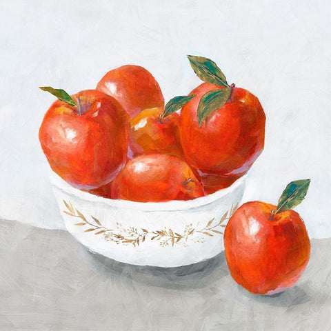 Apples  Gold Ornate Wood Framed Art Print with Double Matting by Isabelle Z