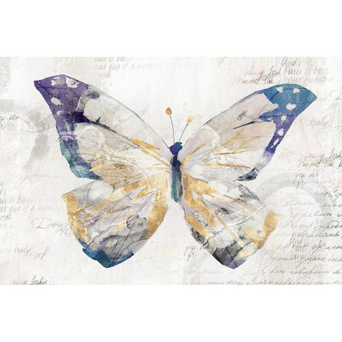 Butterfly Effect I  Black Modern Wood Framed Art Print with Double Matting by Isabelle Z