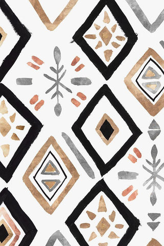 Rhythemics II  White Modern Wood Framed Art Print with Double Matting by Isabelle Z