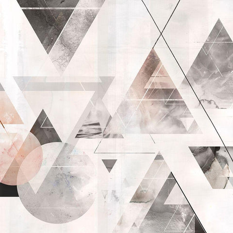 Holographic II  Black Modern Wood Framed Art Print with Double Matting by Isabelle Z