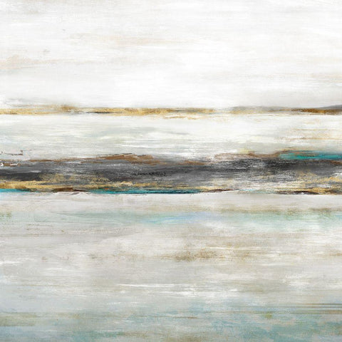 Waters Edge I  Black Modern Wood Framed Art Print by Isabelle Z