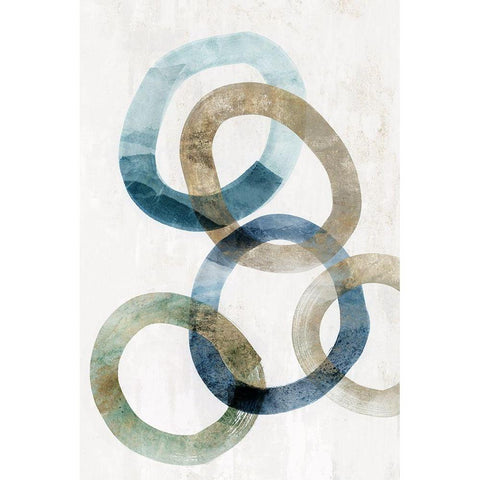 Trilogy I  Black Modern Wood Framed Art Print by Isabelle Z