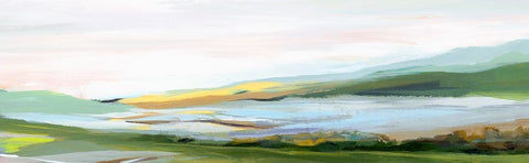 Highland II  White Modern Wood Framed Art Print with Double Matting by Isabelle Z