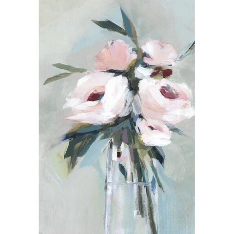 Peonies in a Vase II  Gold Ornate Wood Framed Art Print with Double Matting by Isabelle Z