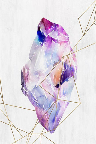 Lucid I  White Modern Wood Framed Art Print with Double Matting by Isabelle Z