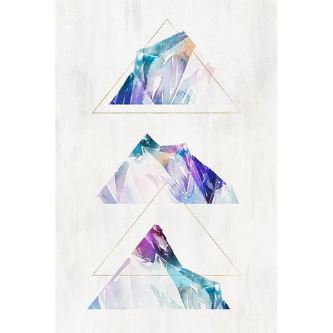 Clear Cut I  Black Modern Wood Framed Art Print with Double Matting by Isabelle Z