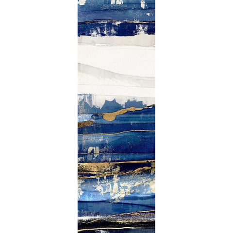 Ultramarine I  Black Modern Wood Framed Art Print with Double Matting by Isabelle Z