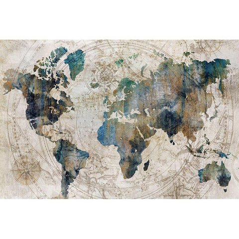 Celestial Map  White Modern Wood Framed Art Print by Isabelle Z