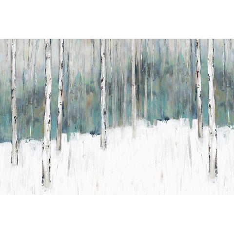 Winters Trail I  White Modern Wood Framed Art Print by Isabelle Z