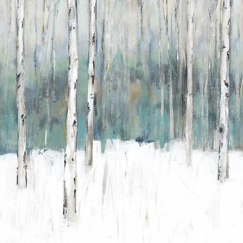 Winters Trail II  Black Modern Wood Framed Art Print with Double Matting by Isabelle Z