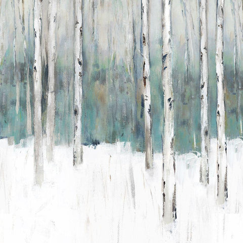 Winters Trail III  White Modern Wood Framed Art Print by Isabelle Z