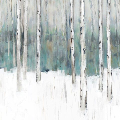 Winters Trail III  Black Ornate Wood Framed Art Print with Double Matting by Isabelle Z