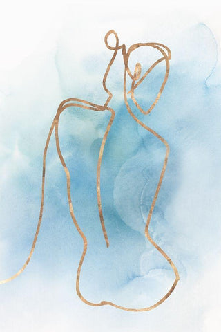 Figurative I  White Modern Wood Framed Art Print with Double Matting by Isabelle Z