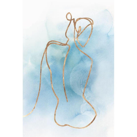 Figurative I  Gold Ornate Wood Framed Art Print with Double Matting by Isabelle Z