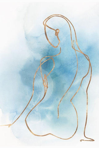 Figurative II  White Modern Wood Framed Art Print with Double Matting by Isabelle Z