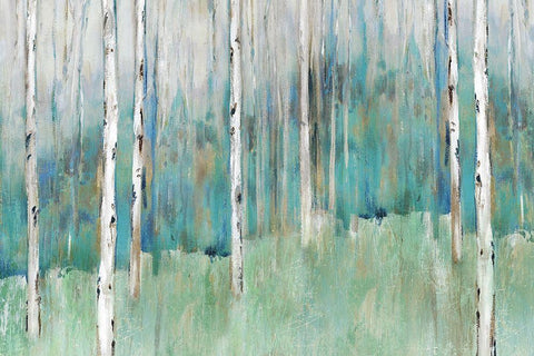 Foothills I  White Modern Wood Framed Art Print with Double Matting by Isabelle Z