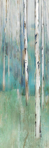 Foothills II  White Modern Wood Framed Art Print with Double Matting by Isabelle Z