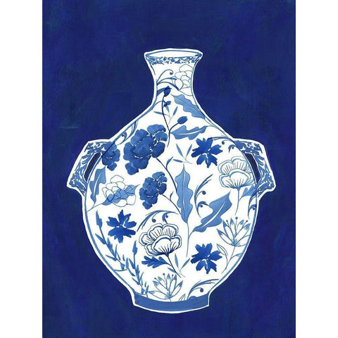 Indgio Porcelain Vase I  Black Modern Wood Framed Art Print with Double Matting by Isabelle Z