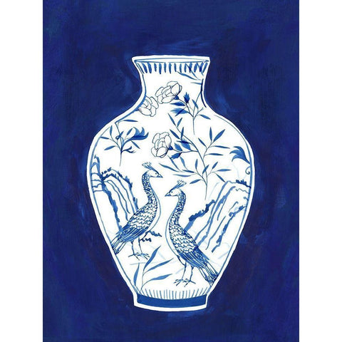Indgio Porcelain Vase II  White Modern Wood Framed Art Print by Isabelle Z