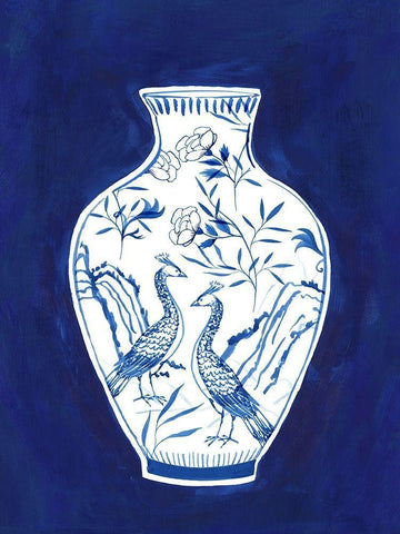 Indgio Porcelain Vase II  White Modern Wood Framed Art Print with Double Matting by Isabelle Z