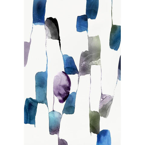 Scattered I  Black Modern Wood Framed Art Print by Isabelle Z