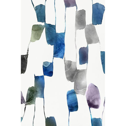 Scattered II  White Modern Wood Framed Art Print by Isabelle Z