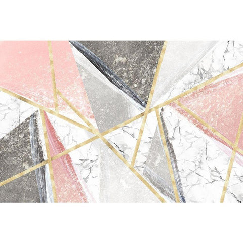 Goldie II  Black Modern Wood Framed Art Print with Double Matting by Isabelle Z