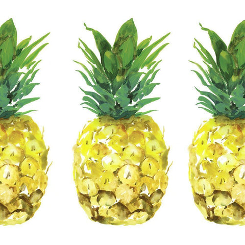 Triple Pineapples  Black Modern Wood Framed Art Print by Isabelle Z
