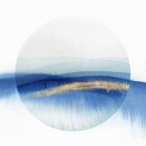Indigo Eclipse II  Black Modern Wood Framed Art Print by Isabelle Z