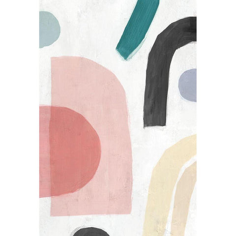 Sherbet I  Black Modern Wood Framed Art Print with Double Matting by Isabelle Z