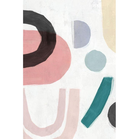 Sherbet II   Black Modern Wood Framed Art Print with Double Matting by Isabelle Z