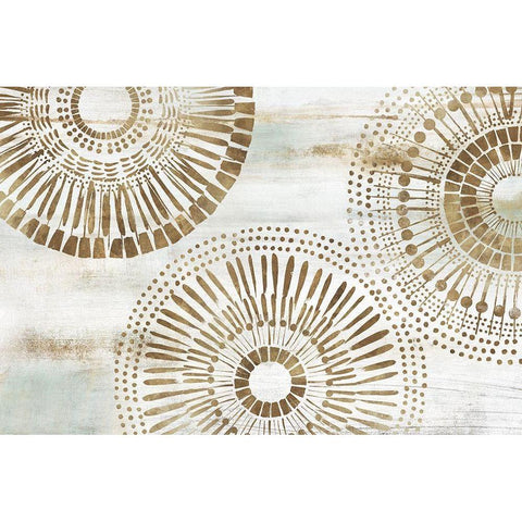 Golden Circus I  Black Modern Wood Framed Art Print by Isabelle Z