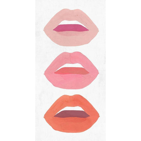 Red Lips II   Black Modern Wood Framed Art Print by Isabelle Z