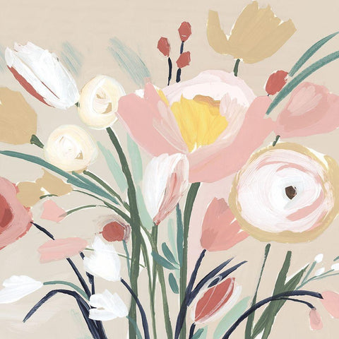 Josephine  White Modern Wood Framed Art Print with Double Matting by Isabelle Z